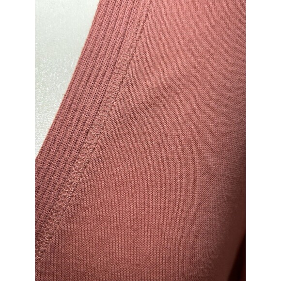 ZENANA Long Knit Cardigan Sweater with Pockets and Snap Buttons Pink XL - Picture 4 of 10